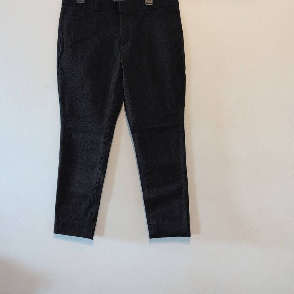 NWT Banana Republic Classic Sloan 2S Mid Rise Flat Front Black Cropped Pants